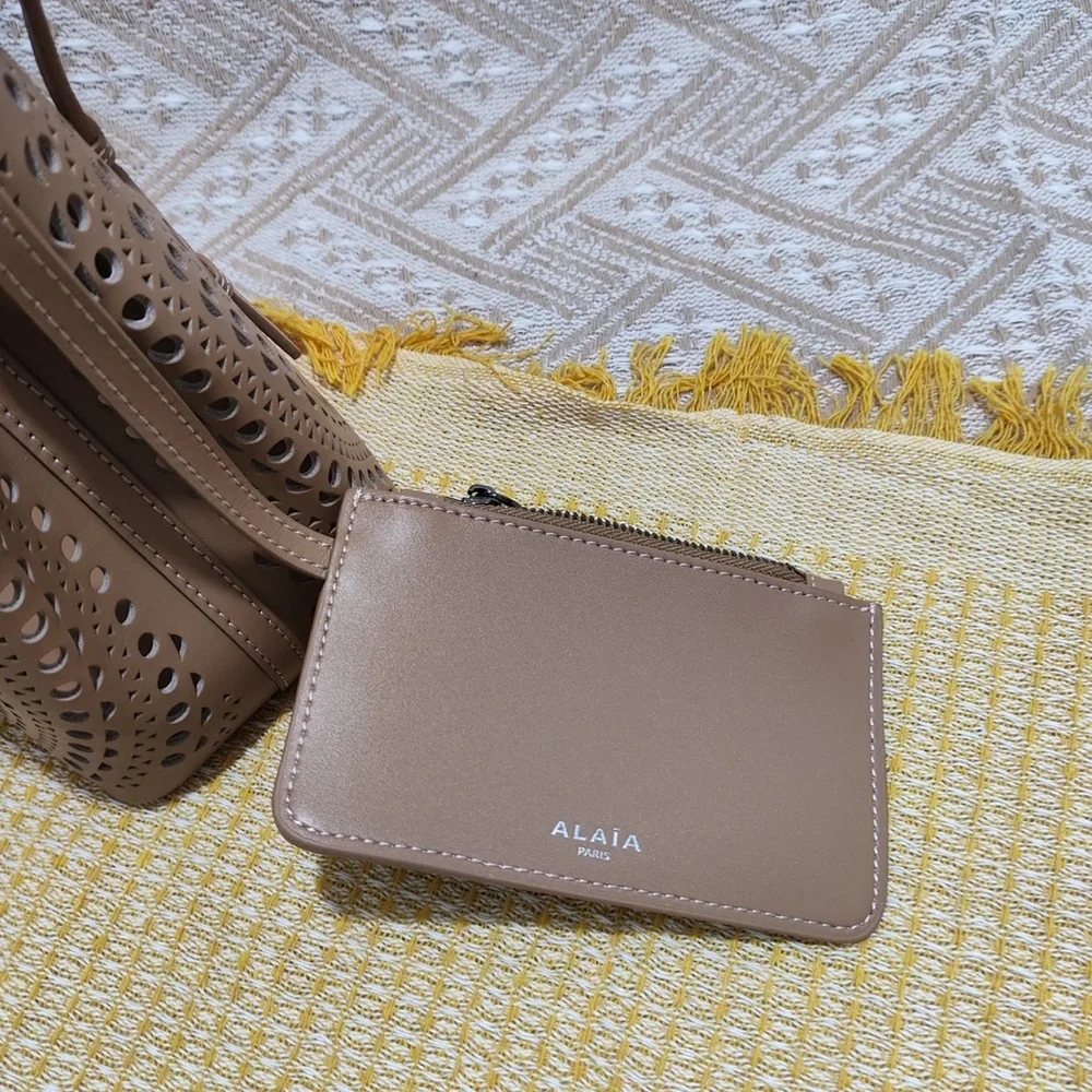 Alaïa Taupe Laser-Cut Scalloped Tote